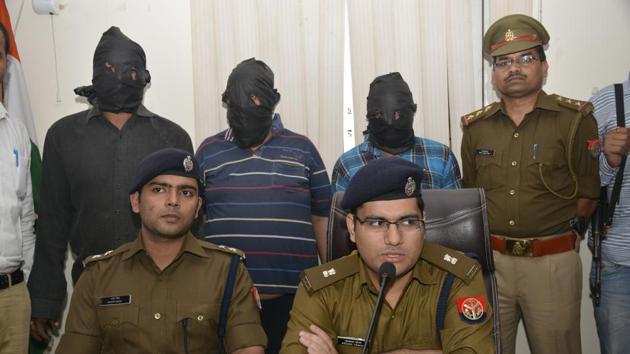 The police identified the prime suspect as Mohammad Zakir and the others as two of his two accomplices – Hridesh Gurjar and Mohammad Yasin. (Sakib Ali/HT Photo) The police identified the prime suspect as Mohammad Zakir and the others as two of his two accomplices – Hridesh Gurjar and Mohammad Yasin. (Sakib Ali/HT Photo)