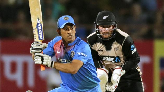 MS Dhoni scored 49 in India’s 40-run defeat against New Zealand in the 2nd T20I in Rajkot on Saturday. (AP) MS Dhoni scored 49 in India’s 40-run defeat against New Zealand in the 2nd T20I in Rajkot on Saturday. (AP)