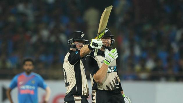 Colin Munro slammed his first fifty as New Zealand looked good for a great score. (BCCI) Colin Munro slammed his first fifty as New Zealand looked good for a great score. (BCCI)