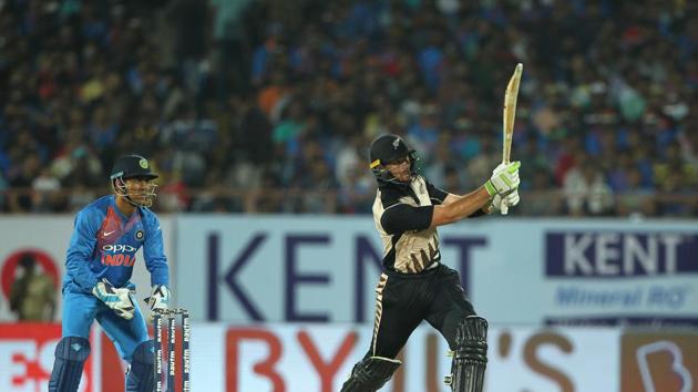 Martin Guptill looked good for a fifty and his partnership with Munro was worth 105 runs for the opening wicket. (BCCI) Martin Guptill looked good for a fifty and his partnership with Munro was worth 105 runs for the opening wicket. (BCCI)