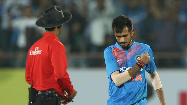 Yuzvendra Chahal got the wicket of Guptill for 45 but New Zealand made steady progress. (BCCI) Yuzvendra Chahal got the wicket of Guptill for 45 but New Zealand made steady progress. (BCCI)