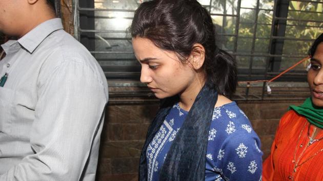Shraddha Mangale was held for trying to extort Rs7 crore from Mopalwar on Friday. (Praful Gangurde) Shraddha Mangale was held for trying to extort Rs7 crore from Mopalwar on Friday. (Praful Gangurde)