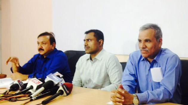 The SOG officials address media in Jaipur. (HT photo) The SOG officials address media in Jaipur. (HT photo)