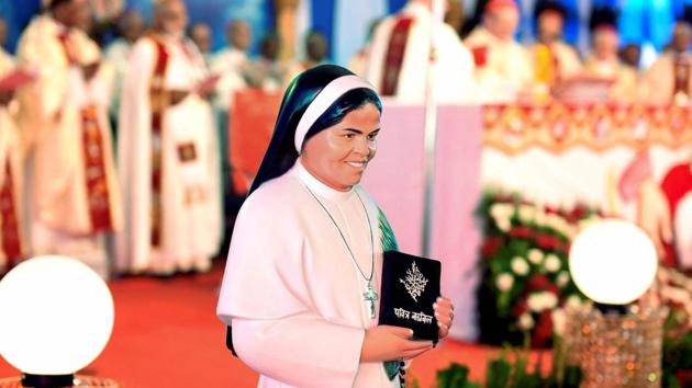 Bishops attend a ceremony for beatification of Sr. Rani Maria in Indoor. (PTI Photo) Bishops attend a ceremony for beatification of Sr. Rani Maria in Indoor. (PTI Photo)