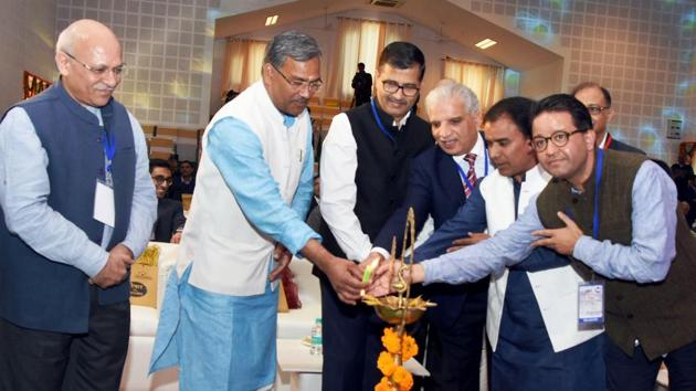 Chief minister TS Rawat and other dignitaries inaugurate a seminar of Uttarakhand’s progress in the last 17 years, in Dehradun on Sunday. (HT Photo) Chief minister TS Rawat and other dignitaries inaugurate a seminar of Uttarakhand’s progress in the last 17 years, in Dehradun on Sunday. (HT Photo)