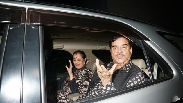 Actor Shatrughan Sinha, along with his wife Poonam Sinha, at a special screening of the film, Ittefaq, in Mumbai.(IANS FILE) Actor Shatrughan Sinha, along with his wife Poonam Sinha, at a special screening of the film, Ittefaq, in Mumbai.(IANS FILE)