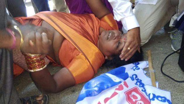 Dalit activist D Bharati from Addagutta in Secunderabad who died during a protest in Hyderabad on Monday. (HT Photo) Dalit activist D Bharati from Addagutta in Secunderabad who died during a protest in Hyderabad on Monday. (HT Photo)