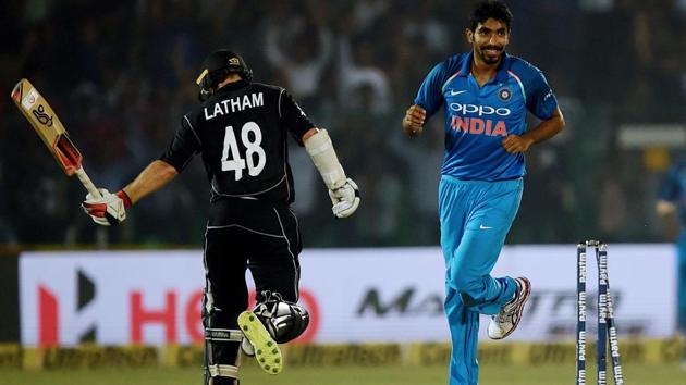 Jasprit Bumrah (R) has performed well so far in the India vs New Zealand cricket series.(AFP)