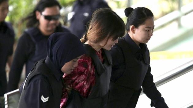 Accused Vietnamese Doan Thi Huong (C) is escorted by the police as she arrives for court hearing at Shah Alam court house outside Kuala Lumpur, Malaysia. (AP file) Accused Vietnamese Doan Thi Huong (C) is escorted by the police as she arrives for court hearing at Shah Alam court house outside Kuala Lumpur, Malaysia. (AP file)