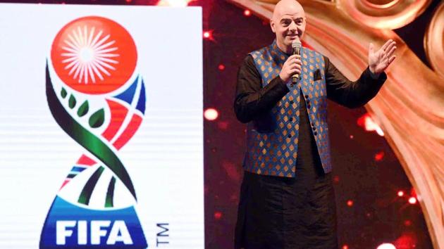 FIFA President Gianni Infantino was in Kolkata ahead of the FIFA U-17 World Cup final. (PTI) FIFA President Gianni Infantino was in Kolkata ahead of the FIFA U-17 World Cup final. (PTI)