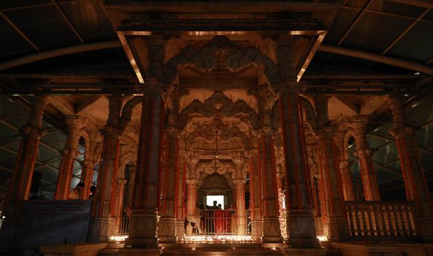 The Mahalaxmi temple near Sarasbaug on the occasion of Tripurari Purnima on November 3. (Rahul Raut/HT PHOTO) The Mahalaxmi temple near Sarasbaug on the occasion of Tripurari Purnima on November 3. (Rahul Raut/HT PHOTO)