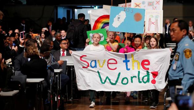 Children seen during a climate march prior to the opening session of the COP23 UN Climate Change Conference 2017 that began in Bonn on Monday. (REUTERS) Children seen during a climate march prior to the opening session of the COP23 UN Climate Change Conference 2017 that began in Bonn on Monday. (REUTERS)
