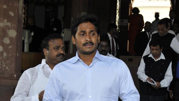 YSR Congress president YS Jaganmohan Reddy at Parliament house in New Delhi in February 2014. (Sonu Mehta/HT File Photo) YSR Congress president YS Jaganmohan Reddy at Parliament house in New Delhi in February 2014. (Sonu Mehta/HT File Photo)
