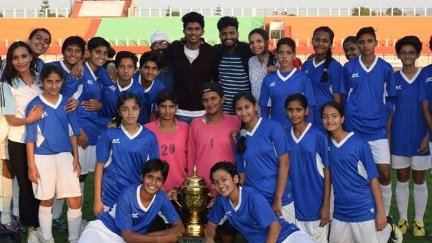 Chandigarh defeated Manipur to win the sub-junior football title. (HT Photo) Chandigarh defeated Manipur to win the sub-junior football title. (HT Photo)