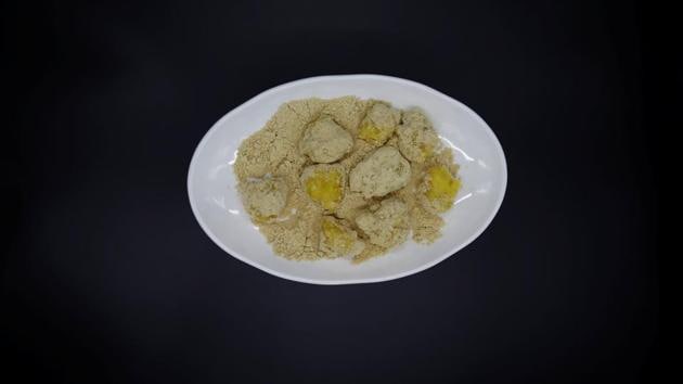 A finished version of corn powder-based rice cakes is plated for display in Seoul. Younger and wealthier defectors say they had plenty of meat, although it was often seasonal because electric power is too erratic to power fridges. Pork is common, but dog meat, rabbit and badger also made their way on to the table, mostly as bribes among officials. (Kim Hong-Ji / REUTERS) A finished version of corn powder-based rice cakes is plated for display in Seoul. Younger and wealthier defectors say they had plenty of meat, although it was often seasonal because electric power is too erratic to power fridges. Pork is common, but dog meat, rabbit and badger also made their way on to the table, mostly as bribes among officials. (Kim Hong-Ji / REUTERS)