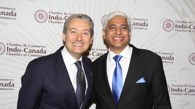Canada’s minister of international trade François-Philippe Champagne with India’s high commissioner to Ottawa Vikas Swarup at the Canada India Business Symposium this summer. (Courtesy: Indo-Canada Chamber of Commerce) Canada’s minister of international trade François-Philippe Champagne with India’s high commissioner to Ottawa Vikas Swarup at the Canada India Business Symposium this summer. (Courtesy: Indo-Canada Chamber of Commerce)