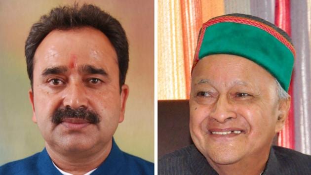 Rattan Singh Pal and Virbhadra Singh. (HT Photo) Rattan Singh Pal and Virbhadra Singh. (HT Photo)