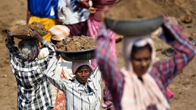 The rural development ministry had sought a no objection for releasing the second tranche of instalment under MGNREGA for 2017-18 to Gujarat and Himachal Pradesh. (Arijit Sen/HT File Photo) The rural development ministry had sought a no objection for releasing the second tranche of instalment under MGNREGA for 2017-18 to Gujarat and Himachal Pradesh. (Arijit Sen/HT File Photo)
