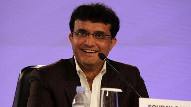Former Indian cricket team captain Saurav Ganguly speaks during the Hindustan Times Leadership Summit, 2014, in New Delhi. (Virendra Singh Gosain/HT File Photo)