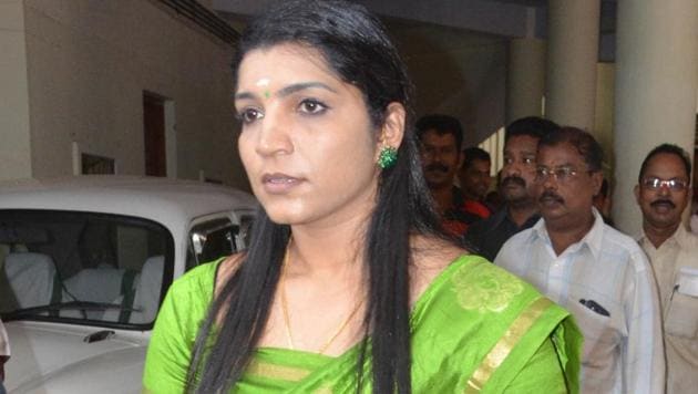 Saritha Nair, the main accused in Kerala’s multi-crore solar panel scam(HT Photo)