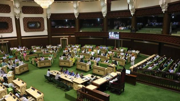 A view of the Rajasthan Assembly. On October 26, the state assembly had passed the Backward Classes (Reservation of Seats in Educational Institutions in the State and of Appointment and Posts in Services under the State) Bill, 2017, that provides 5% reservation to the Gurjar, Banjara, Gadiya Lohar, Rebari and Gadariya communities, taking the total reservation in the state to 54%. (Himanshu Vyas/HT File) A view of the Rajasthan Assembly. On October 26, the state assembly had passed the Backward Classes (Reservation of Seats in Educational Institutions in the State and of Appointment and Posts in Services under the State) Bill, 2017, that provides 5% reservation to the Gurjar, Banjara, Gadiya Lohar, Rebari and Gadariya communities, taking the total reservation in the state to 54%. (Himanshu Vyas/HT File)