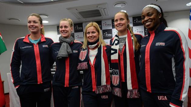 The US Tennis team, comprising of world number 10 CoCo Vandeweghe, US Open champion Sloane Stephens, Shelby Rogers and Alison Riske will be aiming to win the Fed Cup for the first time since 2000 as they prepare to take on Belarus in the final. (AFP) The US Tennis team, comprising of world number 10 CoCo Vandeweghe, US Open champion Sloane Stephens, Shelby Rogers and Alison Riske will be aiming to win the Fed Cup for the first time since 2000 as they prepare to take on Belarus in the final. (AFP)