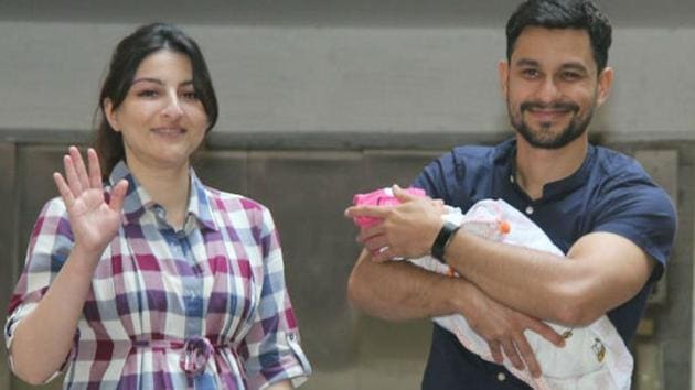Actors Soha Ali Khan and Kunal Kemmu with their newborn daughter Inaaya Naumi Kemmu. Actors Soha Ali Khan and Kunal Kemmu with their newborn daughter Inaaya Naumi Kemmu.