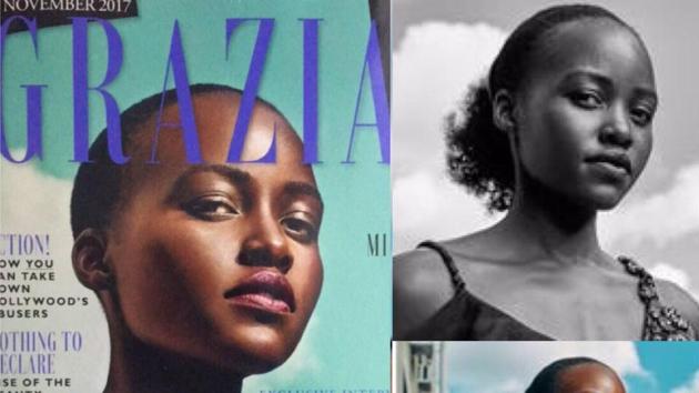 Luptia Nyong’o posted a collage of the edited and original pictures on Twitter and Instagram. (Twitter) Luptia Nyong’o posted a collage of the edited and original pictures on Twitter and Instagram. (Twitter)