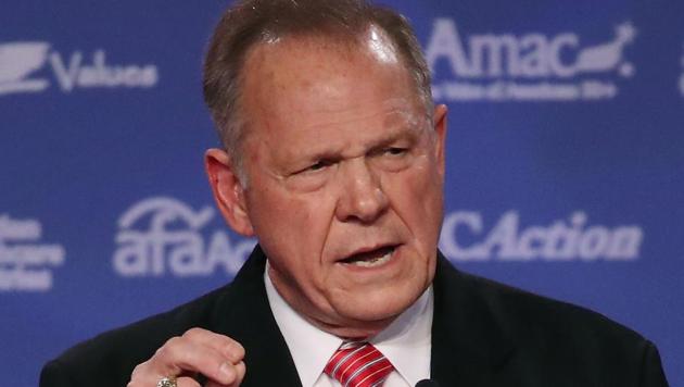 Roy Moore, GOP Senate candidate and former chief justice on the Alabama Supreme Court , speaking during the annual Family Research Council's Values Voter Summit in Washington, DC on on October 12, 2017.(AFP File Photo)