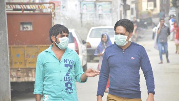 Face masks have become common in the district. (Sakib Ali/HT Photo) Face masks have become common in the district. (Sakib Ali/HT Photo)