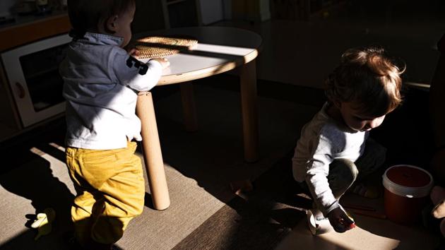 The 24-place nursery is currently full. Eight places are taken by children from outside the prison, between two and five by the toddlers of prisoners, and the rest by the staff’s youngsters. For prisoners’ children, the nursery offers enormous stimulation that helps to offset the potentially negative developmental impact of having a mother in detention, says Dafne Guida, director of the nursery. (Marco Bertorello / AFP) The 24-place nursery is currently full. Eight places are taken by children from outside the prison, between two and five by the toddlers of prisoners, and the rest by the staff’s youngsters. For prisoners’ children, the nursery offers enormous stimulation that helps to offset the potentially negative developmental impact of having a mother in detention, says Dafne Guida, director of the nursery. (Marco Bertorello / AFP)