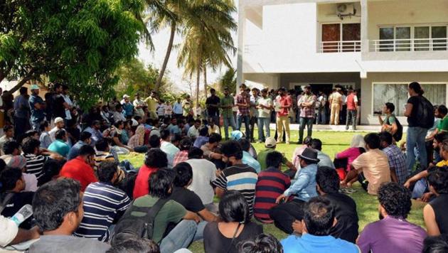 University of Hyderabad authorities have been at loggerheads with its students for a while now. Agitations had broken out on the campus last year, after Dalit scholar Rohith Vemula committed suicide. (PTI File) University of Hyderabad authorities have been at loggerheads with its students for a while now. Agitations had broken out on the campus last year, after Dalit scholar Rohith Vemula committed suicide. (PTI File)