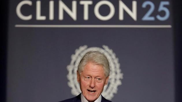 Former US President Bill Clinton delivers a keynote address at Georgetown University Institute of Politics and Public Service symposium to mark the 25th anniversary his 1992 presidential election victory in Washington, US on November 6, 2017. (Yuri Gripas / REUTERS) Former US President Bill Clinton delivers a keynote address at Georgetown University Institute of Politics and Public Service symposium to mark the 25th anniversary his 1992 presidential election victory in Washington, US on November 6, 2017. (Yuri Gripas / REUTERS)