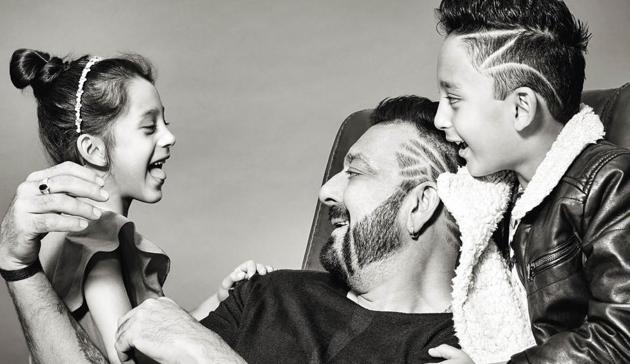 Sanjay Dutt has fit into the role of a doting dad to his adorable seven-year twins, Shahraan and Iqra with an ease that has taken even him by surprise (Prabhat Shetty)