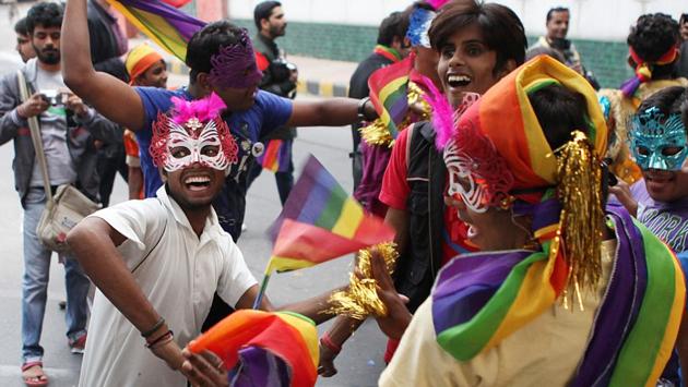 Participants celebrate during the Pride march in 2011. While the focus has been the repealing of Section 377, which criminalises same-sex unions and the demand for dignity for people who do not conform to society’s ideas of sexual orientation or gender, different movements joined the parade in solidarity with the LGBTQ community. (Vipin Kumar / HT Photo) Participants celebrate during the Pride march in 2011. While the focus has been the repealing of Section 377, which criminalises same-sex unions and the demand for dignity for people who do not conform to society’s ideas of sexual orientation or gender, different movements joined the parade in solidarity with the LGBTQ community. (Vipin Kumar / HT Photo)