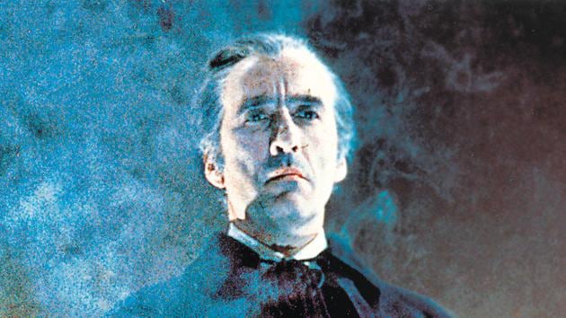 British actor Christopher Lee in a promotional portrait for the 1968 film, Dracula Has Risen from the Grave.(Getty Images)