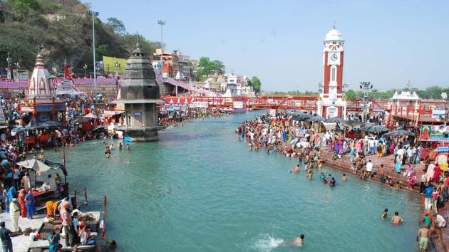The state panel can take legal action against commercial units that dump sewage into the Ganga or its tributaries. (HT PHOTO) The state panel can take legal action against commercial units that dump sewage into the Ganga or its tributaries. (HT PHOTO)