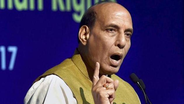 File photo of Union home minister Rajnath Singh. (PTI Photo) File photo of Union home minister Rajnath Singh. (PTI Photo)