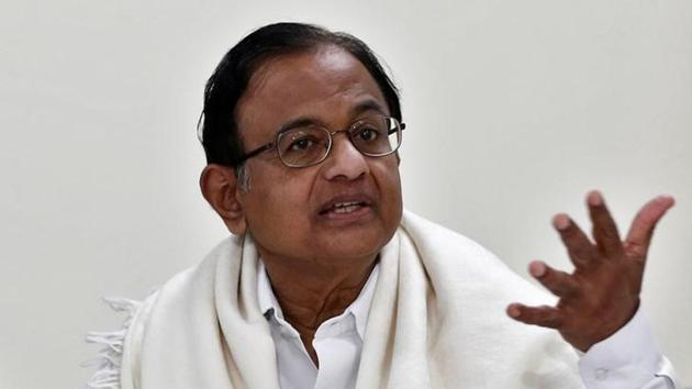 Former finance minister and Congress leader P Chidambaram.(File) Former finance minister and Congress leader P Chidambaram.(File)