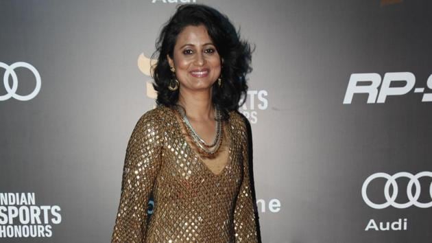 Shooter Anjali Bhagwat, Commonwealth Games gold medallist, was also present. (HT Photo)