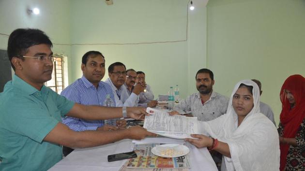 Reena Bhati is BJP candidate from Khoda. (Sakib Ali/*HT File) Reena Bhati is BJP candidate from Khoda. (Sakib Ali/*HT File)