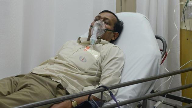 A patient is treated using a nebuliser, after being admitted to the Sir Ganga Ram Hospital suffering from the effects of pollution in Delhi. (AFP) A patient is treated using a nebuliser, after being admitted to the Sir Ganga Ram Hospital suffering from the effects of pollution in Delhi. (AFP)