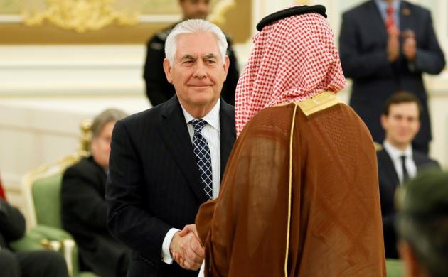 US secretary of state Rex Tillerson shakes hands with a participant during a signing ceremony between President Donald Trump and Saudi Arabia's King Salman bin Abdulaziz Al Saud in Riyadh on May 20, 2017. (Reuters File) US secretary of state Rex Tillerson shakes hands with a participant during a signing ceremony between President Donald Trump and Saudi Arabia's King Salman bin Abdulaziz Al Saud in Riyadh on May 20, 2017. (Reuters File)