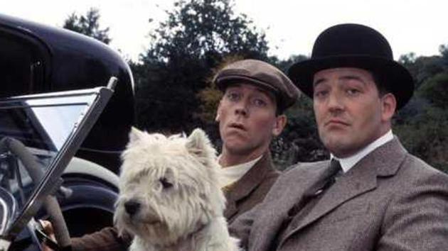 Stephen Fry (on right) and Hugh Laurie in a still from Jeeves and Wooster (1990), a British comedy-drama series adapted from British writer PG Wodehouse’s Jeeves books. (Imdb.com) Stephen Fry (on right) and Hugh Laurie in a still from Jeeves and Wooster (1990), a British comedy-drama series adapted from British writer PG Wodehouse’s Jeeves books. (Imdb.com)