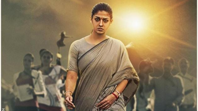 Nayanthara stars as a district collector in Aramm. Nayanthara stars as a district collector in Aramm.