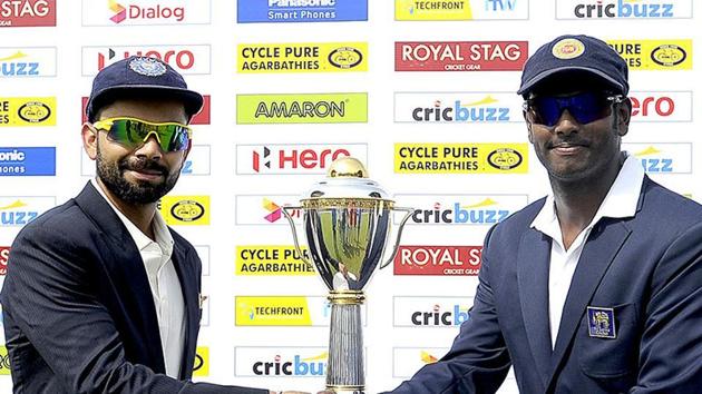 Virat Kohli-led Indian cricket team is favourites going into a three-Test series against Sri Lanka, which has Angelo Mathews. (AFP) Virat Kohli-led Indian cricket team is favourites going into a three-Test series against Sri Lanka, which has Angelo Mathews. (AFP)