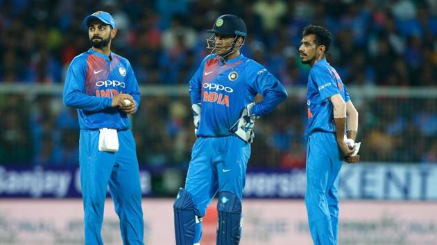 Yuzvendra Chahal says Virat Kohli’s attacking mindset and MS Dhoni’s planning skills have played a big hand in his success for the Indian cricket team.(BCCI)