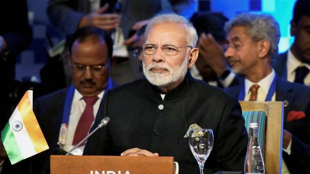 Prime Minister Narendra Modi in Manila on Tuesday. (PTI) Prime Minister Narendra Modi in Manila on Tuesday. (PTI)