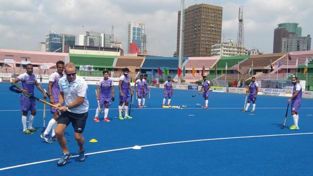 Sjoerd Marijne-coached Indian hockey team is preparing for World Hockey League. (Hockey India) Sjoerd Marijne-coached Indian hockey team is preparing for World Hockey League. (Hockey India)