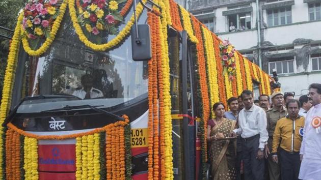 The authority obtained six electric buses, each costing around Rs1.63 crore, from the Rs10-crore fund given by the civic body. (HT FILE) The authority obtained six electric buses, each costing around Rs1.63 crore, from the Rs10-crore fund given by the civic body. (HT FILE)